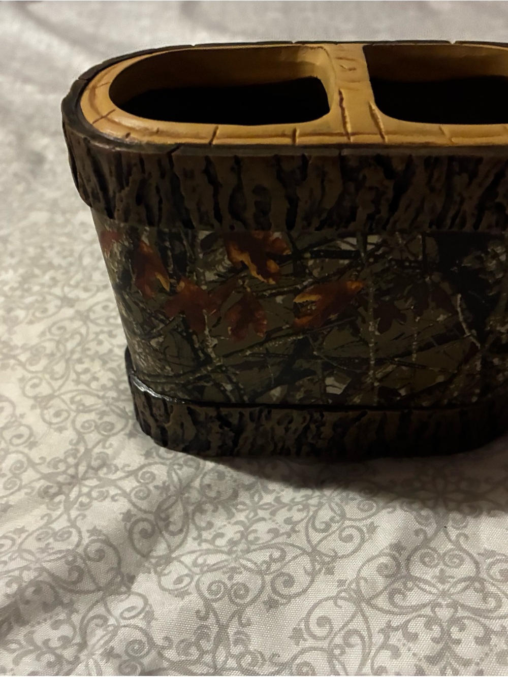 Camouflage Double Utensil Caddy - Brown and Green